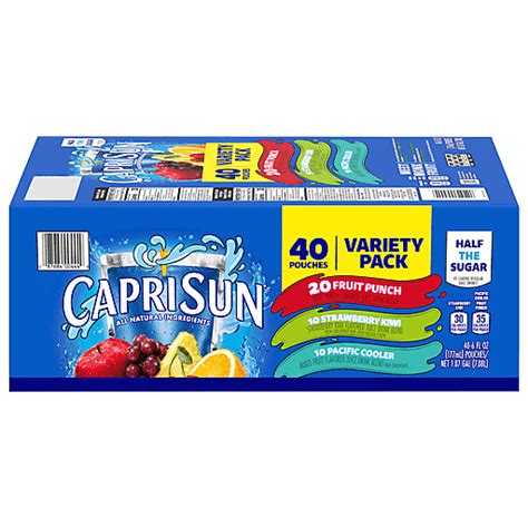 Capri Sun Juice Drink Blend Fruit Punch Strawberry Kiwi Pacific Cooler