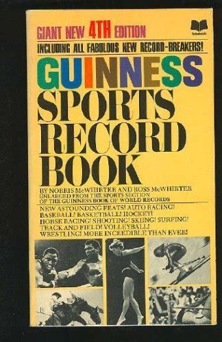 Guinness Sports Record Book By Norris McWhirter Goodreads