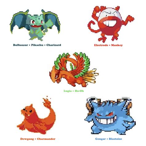 Just Found These Pokémon Sprite Fusions I Made On Microsoft Paint