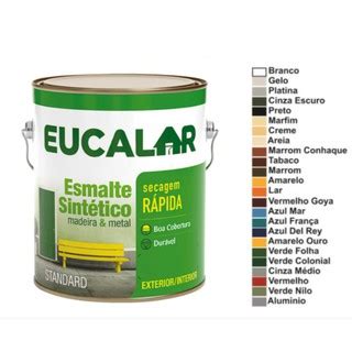 Tinta Esmalte Sint Tico Ml Preto Brilhante Eucatex Eucalar Madeira