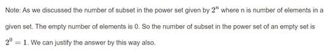 elementary set theory - Power set of empty set has exactly _____ subset - Mathematics Stack Exchange