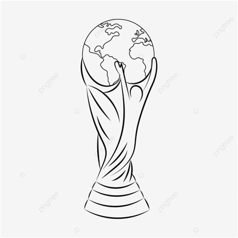 Ilustración De Imágenes Prediseñadas De Trofeo De La Copa Mundial De La