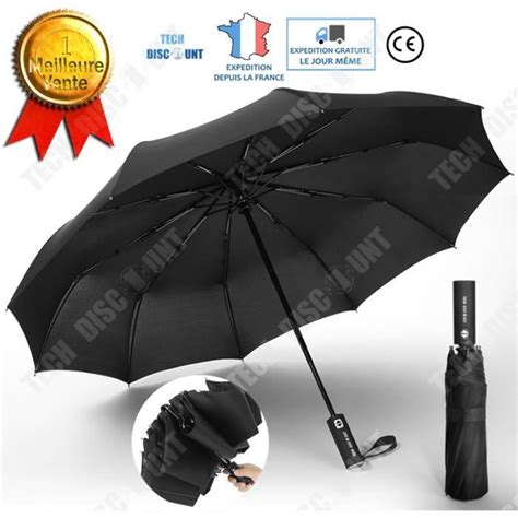 Tdparapluie Pliant Noir Ouverture Et Fermeture Automatique Imperm Able