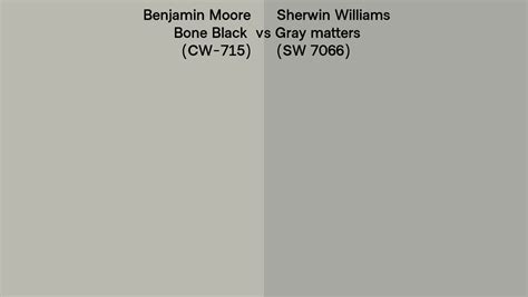 Benjamin Moore Bone Black Cw 715 Vs Sherwin Williams Gray Matters Sw