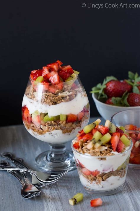 Strawberry Kiwi Parfait Lincy S Cook Art Strawberry Parfait Recipes