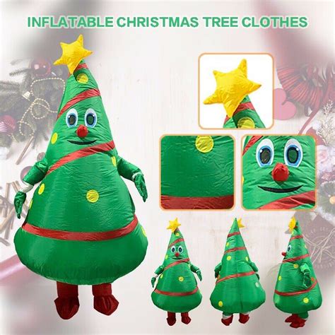 Inflatable Christmas Tree Costume Dress Up Mascot Party Cosplay