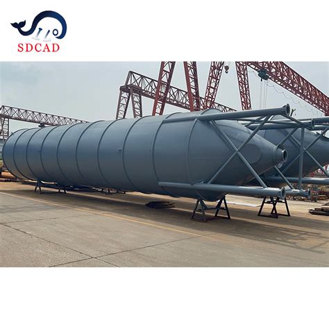 Sdcad Customized 20 200ton Horizontal Powder Storage Silofly Ash Silo