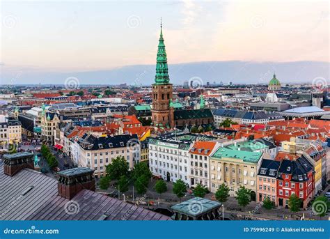 Copenhagen Skyline Panoramic Cityscape Stock Image - Image of panorama ...