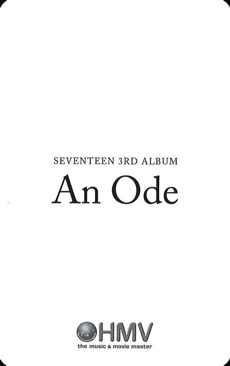 Seventeen An Ode Hmv Bonus Item Jun Trading Card Mandarake