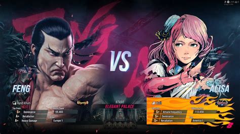 Tekken Feng Wei Warrior Vs Alisa Garyu High Level Gameplay