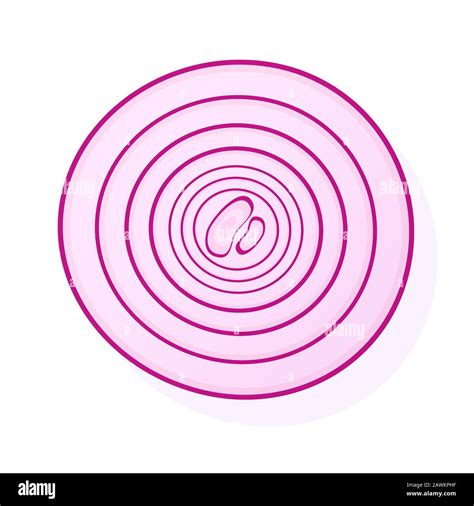 Sliced Red Onion Isolated On White Background Rings Of Red Onion