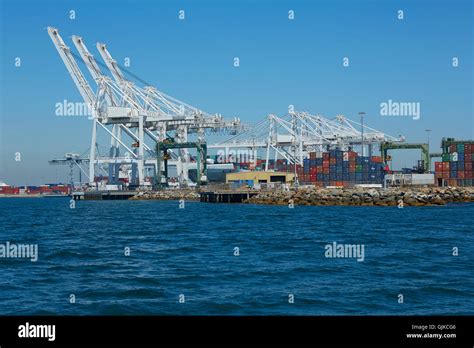 Gantry Cranes Container Cranes At The Long Beach Container Terminal Los Angeles California