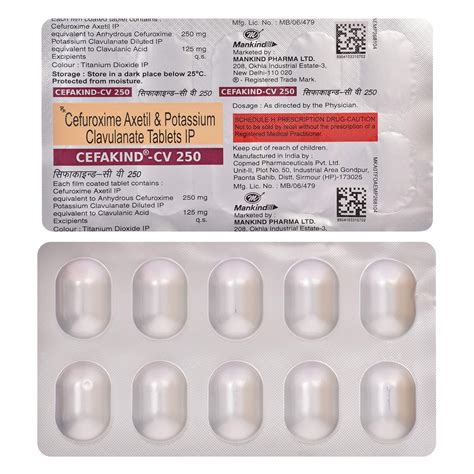 Cefakind CV 250 Strip Of 10 Tablets Amazon In Health Personal Care