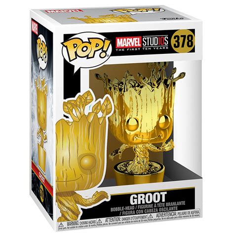 Figurine Pop Groot Gold Marvel 378 Pas Cher Figurine Pop