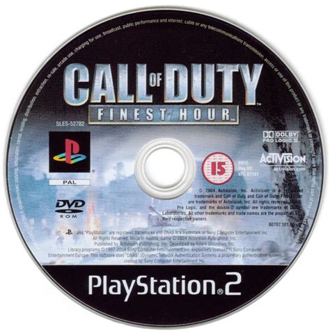 Call Of Duty Finest Hour Cover Or Packaging Material MobyGames