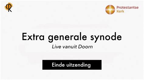 Livestream Generale Synode Protestantse Kerk Nederland Youtube