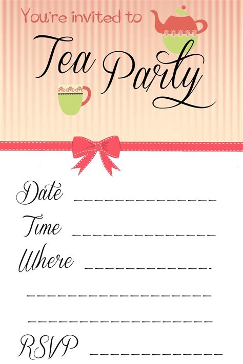 Invitation Template Publisher Party Invite Template Tea Party