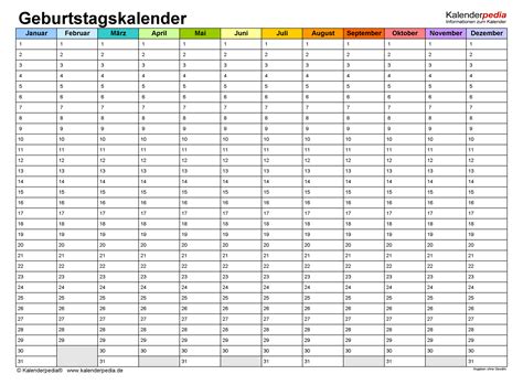 Moldes Vorlage Geburtstagskalender Ausmalen Letscolorit Paper