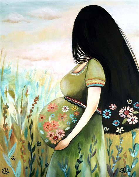 Pregnant Woman Art Print 13 X 17 Inches By Claudiatremblay