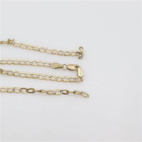 10kt Two Tone Gold Curb Chain Necklace Property Room