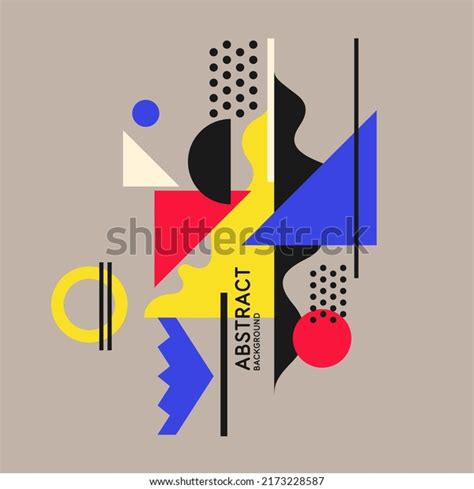 Composition Geometric Shapes Abstract Background Design Stock Vector ...