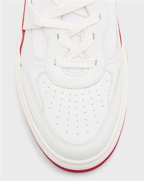 Christian Louboutin Mens Astroloubi Mesh And Leather Low Top Sneakers Neiman Marcus