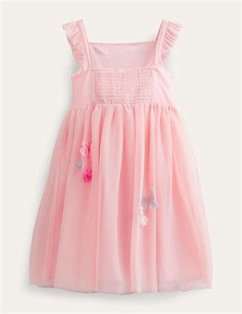 Robe en tulle à appliqué Rose Provence poudré Boden FR