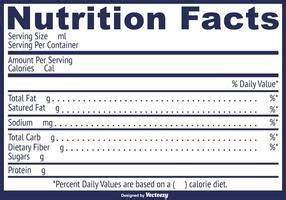 Nutrition Label Vector at Vectorified.com | Collection of Nutrition ...