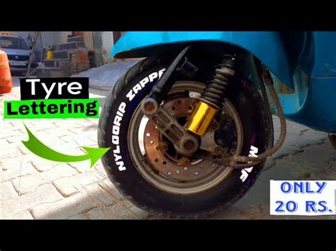 Tyre Lettering Highlight Using Paint Diy Tyre Lettering Only Rs