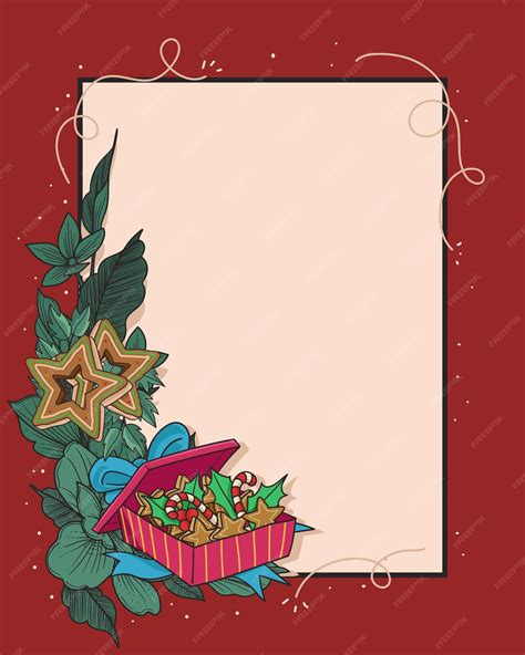 Premium Vector | Christmas card layout design background template