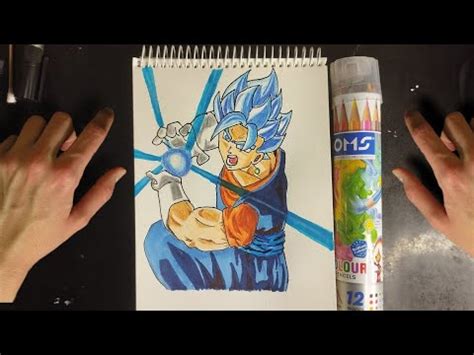 How To Draw Vegito Super Saiyan Blue Step By Step Dragonball Youtube