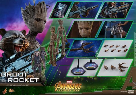Hot Toys Mms Avengers Infinity War Groot Rocket
