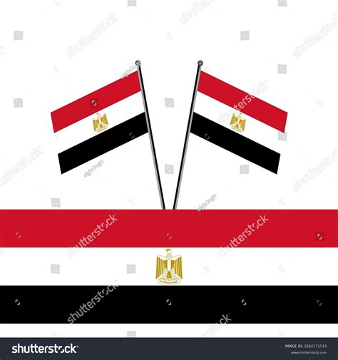 Illustration Egypt Flag Template Stock Vector Royalty Free 2262171519 Shutterstock