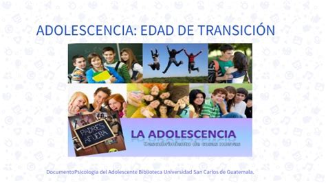 Adolescencia Edad De Transición