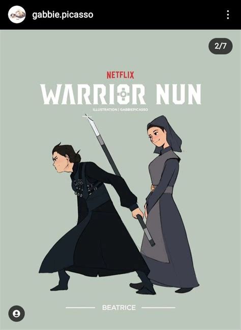 The Cover To Netflix S Tv Series Warrior Nun Which Features Two Women