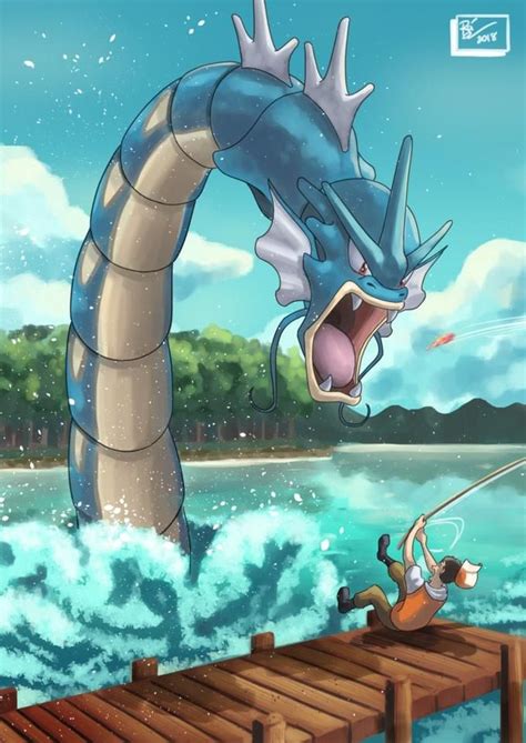 Fishing Gyarados Pokémon Pokemon Gyarados Gyrados Pokemon Pokemon