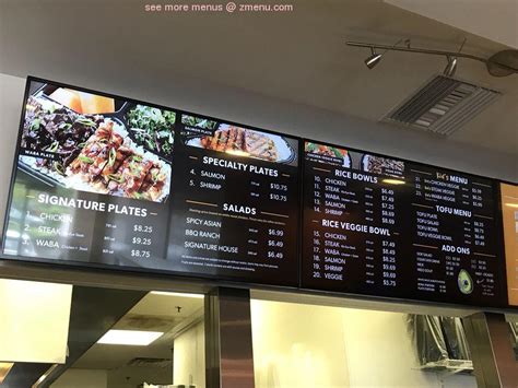 Menu At Waba Grill Fast Food Wildomar Clinton Keith Rd Ste