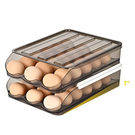 Kogiio Fridge Egg Holder Layer Rolling Piece Refrigerator Egg