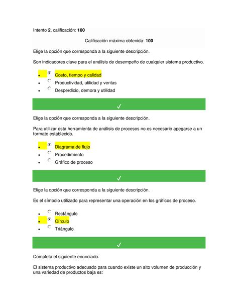 Examen Unidad 2 Sistemas De Produccion UVEG Sistemas De Calidad Studocu