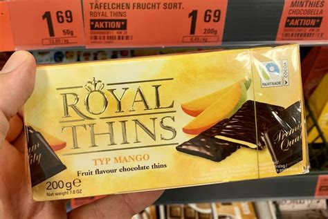 Delizscher Schokoladenfabrik Royal Thins Mango 200G - naschkater.com ...