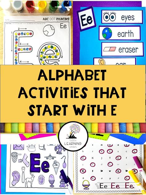 Teaching E Words for Kindergarten - Little Learning Corner