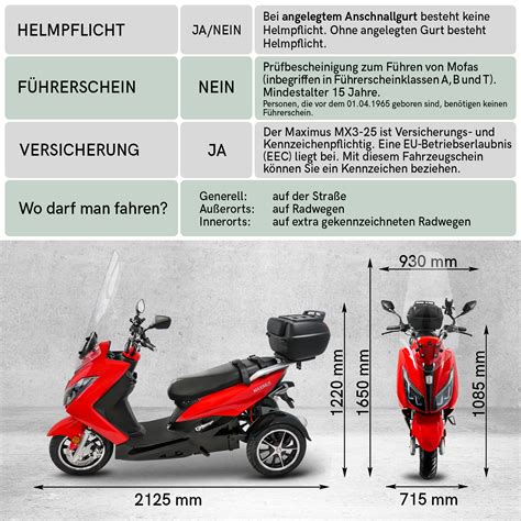 Rolektro Elektro Trike E Roller Maximus Rad E Mobil Mx Lithium