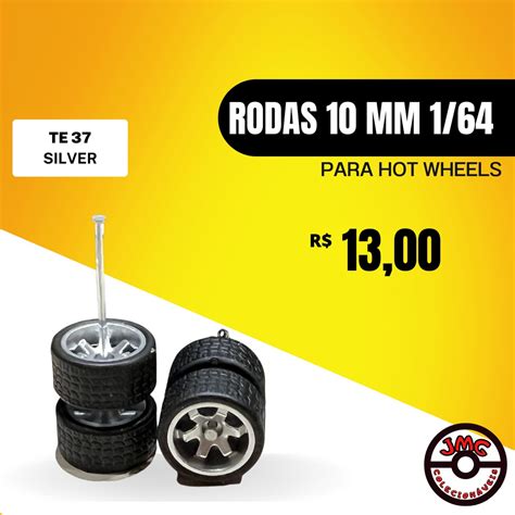 Rodas Pneu De Borracha Para Hot Wheels Mm Te Silver Shopee Brasil