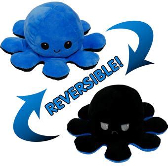 Polvo de Peluche Reversível Zhishang 20 cm Azul Preto 12 Outros