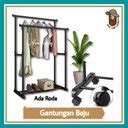 Jual Stand Hanger Gantungan Baju Tas Jas Topi Dasi Besi Stainless Rak