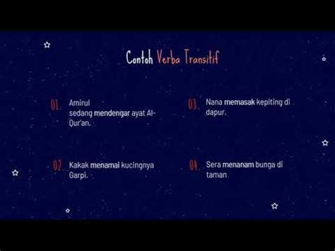 Verba Transitif Dan Intransitif Kelompok Youtube