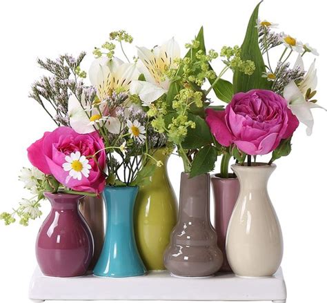 Jinfa Vases en céramique modernes pour l intérieur Multicolore 18 x