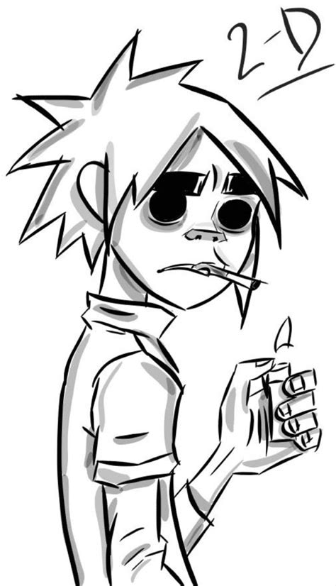 Pin De ☆𝗣𝗥𝗔𝗗𝗔𝗚𝗦 En Inks Arte De Gorillaz Bocetos Dibujos Detallados