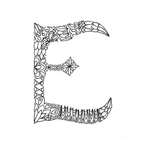 Patterned Letter E Art Print By Alyssa Zeldenrust Pixels