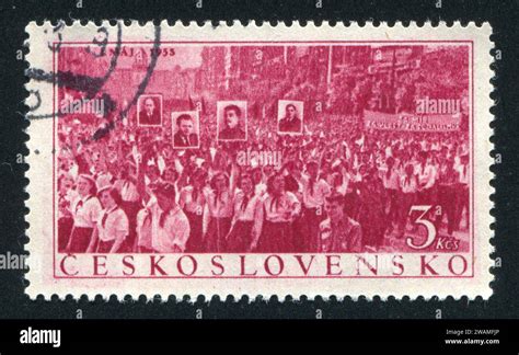 CZECHOSLOVAKIA CIRCA 1953 Stamp Printed By Czechoslovakia Shows May